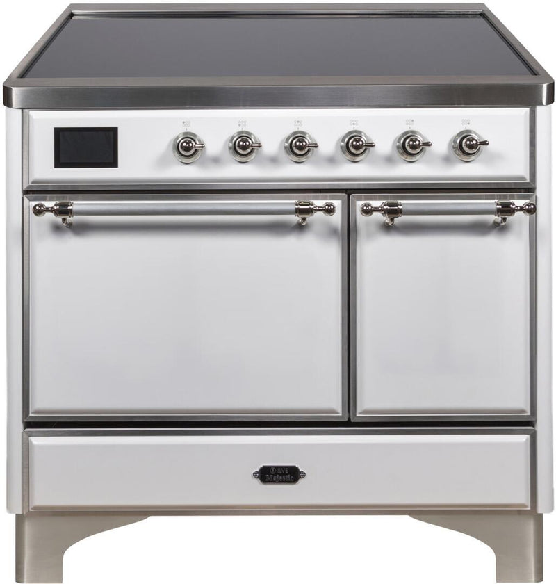 ILVE 40" Majestic II induction Range with 6 Elements - Dual Oven - TFT Control Display in White (UMDI10QNS3WHC)