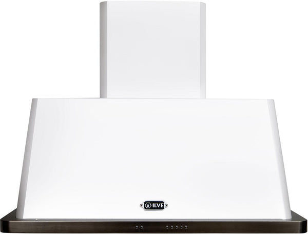 ILVE 40" Majestic White Wall Mount Range Hood with 600 CFM Blower - Auto-off Function (UAM100WH)