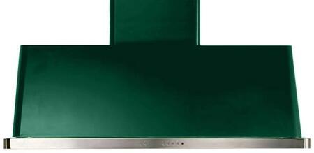 ILVE 48" Majestic Emerald Green Wall Mount Range Hood with 600 CFM Blower - Auto-off Function (UAM120EG)