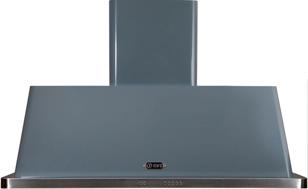 ILVE 48" Majestic Stainless Steel Wall Mount Range Hood with 600 CFM Blower in Blue Grey (UAM120BG)