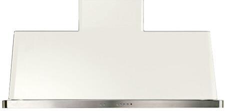 ILVE 48" Majestic White Wall Mount Range Hood with 600 CFM Blower - Auto-off Function (UAM120WH)