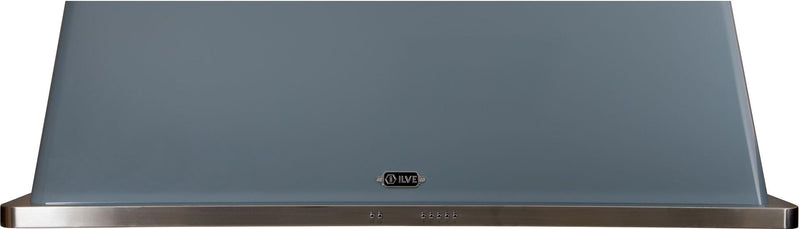 ILVE 60" Majestic Blue Grey Wall Mount Range Hood with 600 CFM Blower - Auto-off Function (UAM150BG)