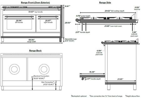 ILVE 60" Nostalgie - Dual Fuel Range - 8 Sealed Burners - 5.99 cu. ft. Oven - Griddle in Stainless Steel (UPN150FDMPI)