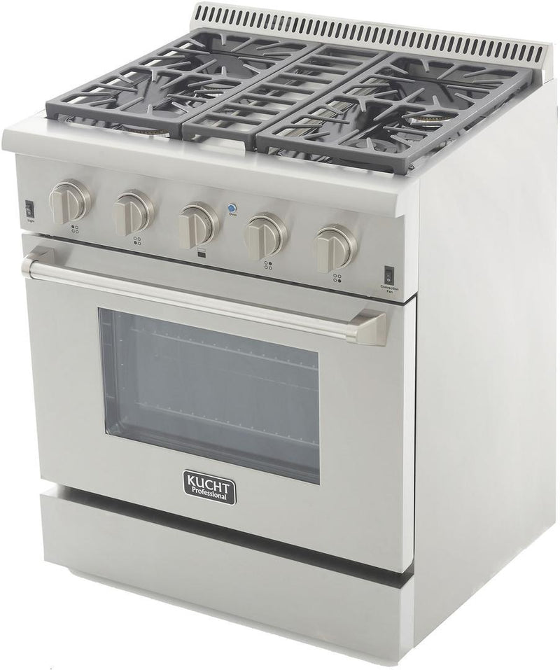 Kucht 30" 4.2 cu. ft. PropaneAll  Gas Range with Convection Oven in Stainless Steel (KRG3080U)