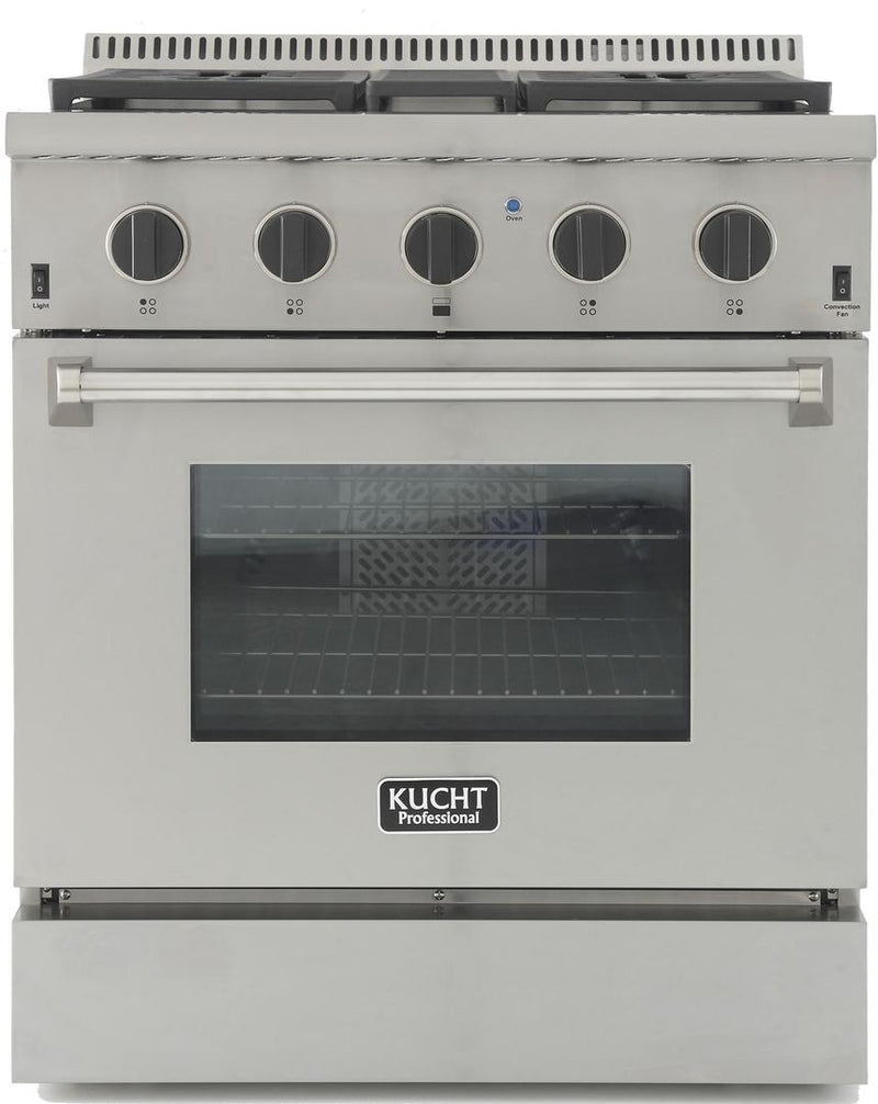 Kucht 30" 4.2 cu. ft. PropaneAll  Gas Range with Convection Oven in Stainless Steel (KRG3080U)