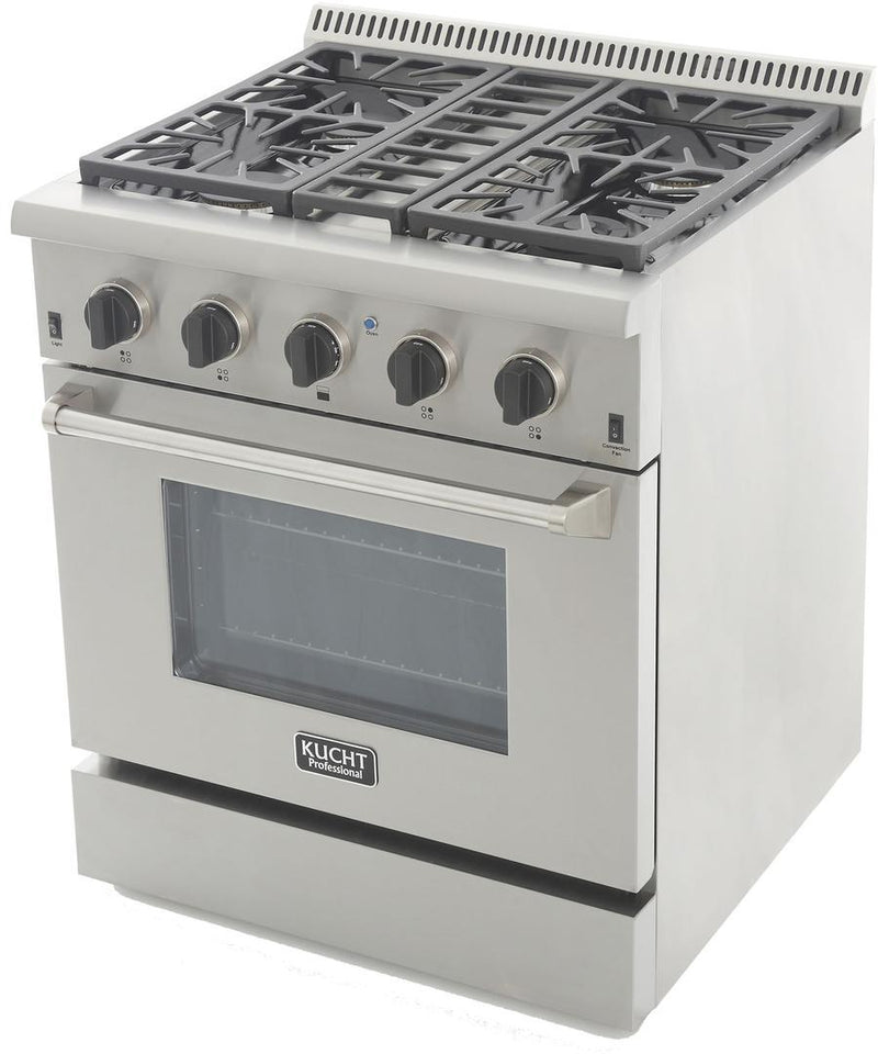 Kucht 30" 4.2 cu. ft. PropaneAll  Gas Range with Convection Oven in Stainless Steel (KRG3080U)