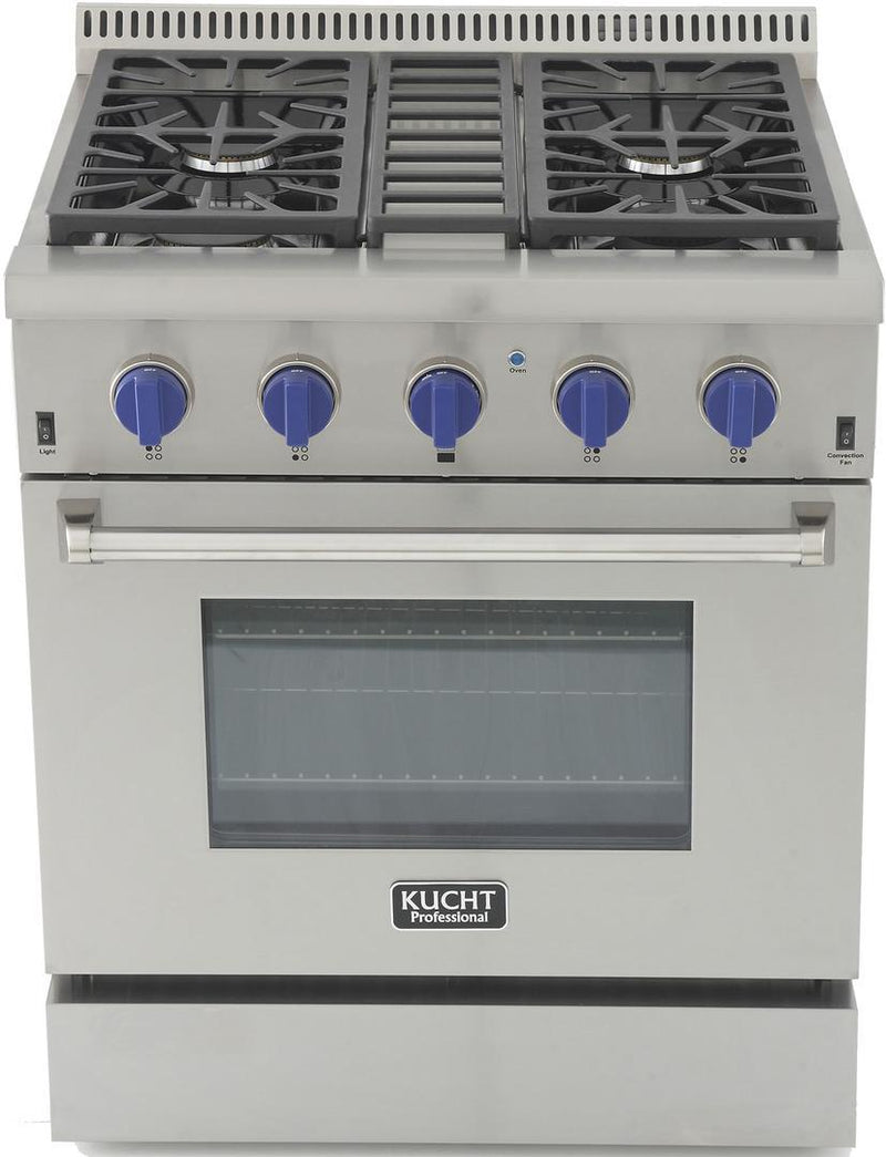 Kucht 30" 4.2 cu. ft. PropaneAll  Gas Range with Convection Oven in Stainless Steel (KRG3080U)