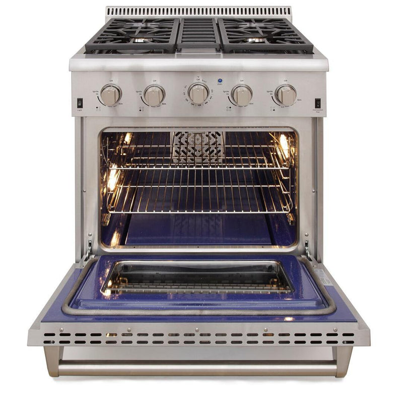 Kucht 30" 4.2 cu. ft. PropaneAll  Gas Range with Convection Oven in Stainless Steel (KRG3080U)