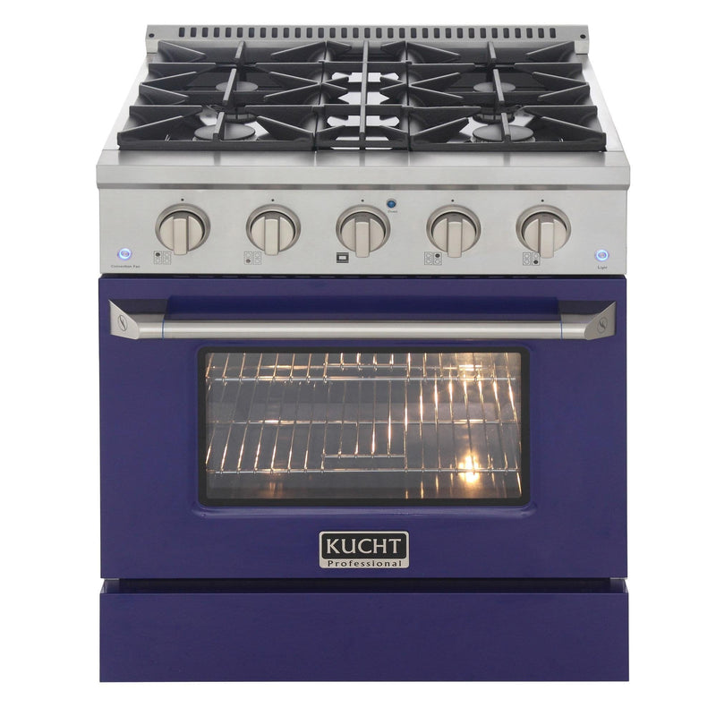 Kucht Professional 30 in. 4.2 cu. ft. Gas Range - Sealed Burners and Convection Oven in Blue (KNG301-B)