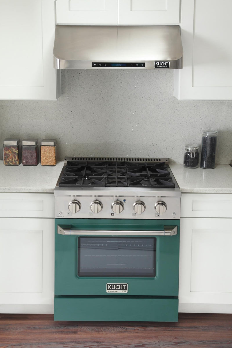 Kucht Professional 30 in. 4.2 cu. ft. Gas Range - Sealed Burners and Convection Oven in Green (KNG301-G)