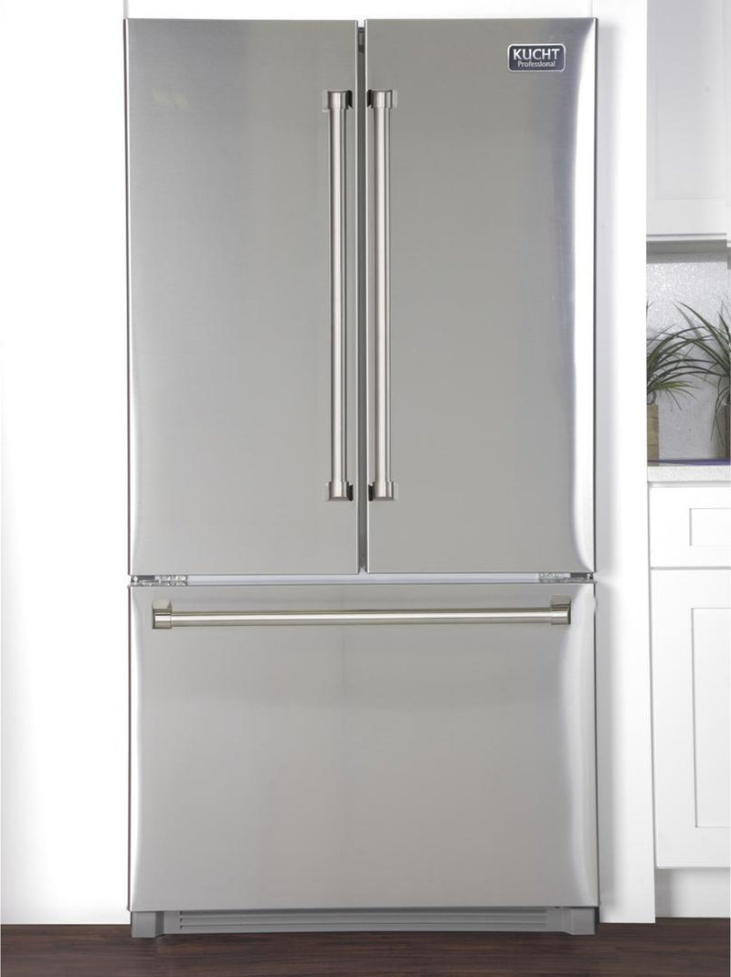 Kucht Professional 36" French Door Refrigerator in Stainless Steel - 26.1 cu. ft (K748FDS)