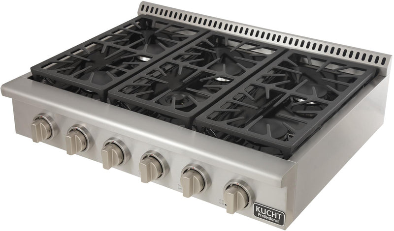 Kucht Professional 36" Rangetop in Stainless Steel (KRT361GU)