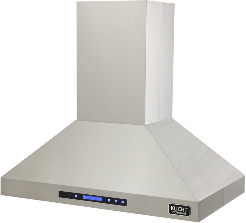 Kucht Professional 36 in. Island Mounted Range Hood 900CFM in Stainless Steel Modern Design (KRH3612IS)