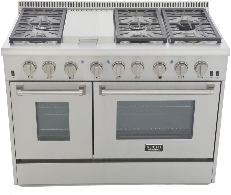 Kucht Professional 48" 6.7 cu. ft. Range with Sealed Burners and Griddle in Stainless Steel (KRG4804U)