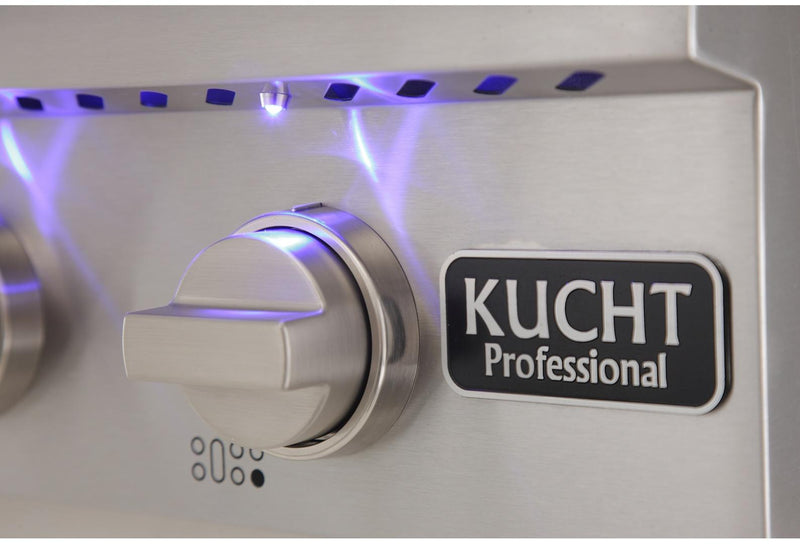 Kucht Professional 48" Gas Rangetop with Griddle in Stainless Steel (KRT481GU)