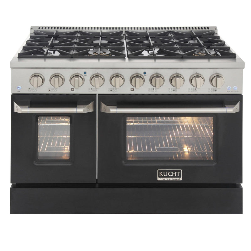 Kucht Professional 48 in. 6.7 cu. ft. Gas Range with Grill/Griddle in Black (KNG481-K)