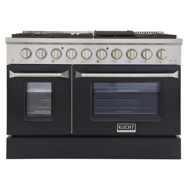 Kucht Professional 48 in. 6.7 cu. ft. Gas Range with Grill/Griddle in Black (KNG481-K)