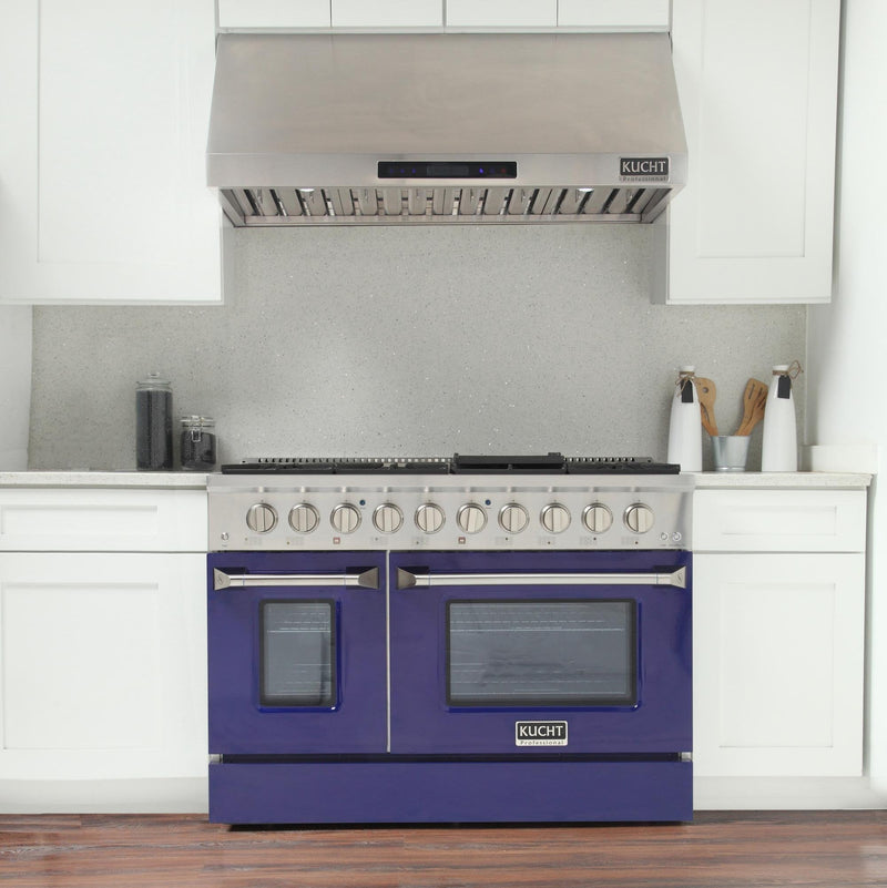 Kucht Professional 48 in. 6.7 cu. ft. Gas Range with Grill/Griddle in Blue (KNG481-B)