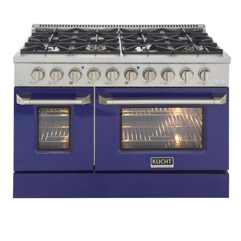 Kucht Professional 48 in. 6.7 cu. ft. Gas Range with Grill/Griddle in Blue (KNG481-B)