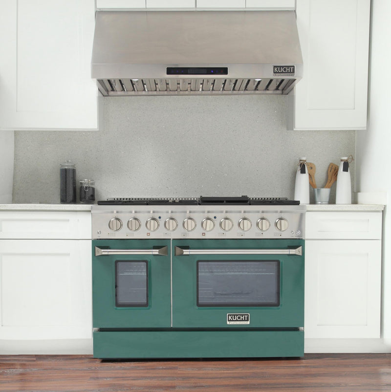 Kucht Professional 48 in. 6.7 cu. ft. Gas Range with Grill/Griddle in Green (KNG481-G)