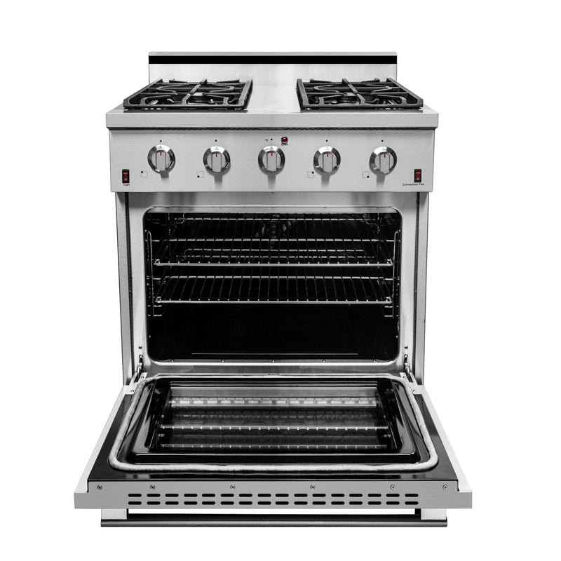 NXR 30" 4.5 cu.ft. Pro-Style Gas Range with Convection Oven in Stainless Steel (SC3055)