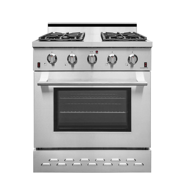 NXR 30" 4.5 cu.ft. Pro-Style Gas Range with Convection Oven in Stainless Steel (SC3055)