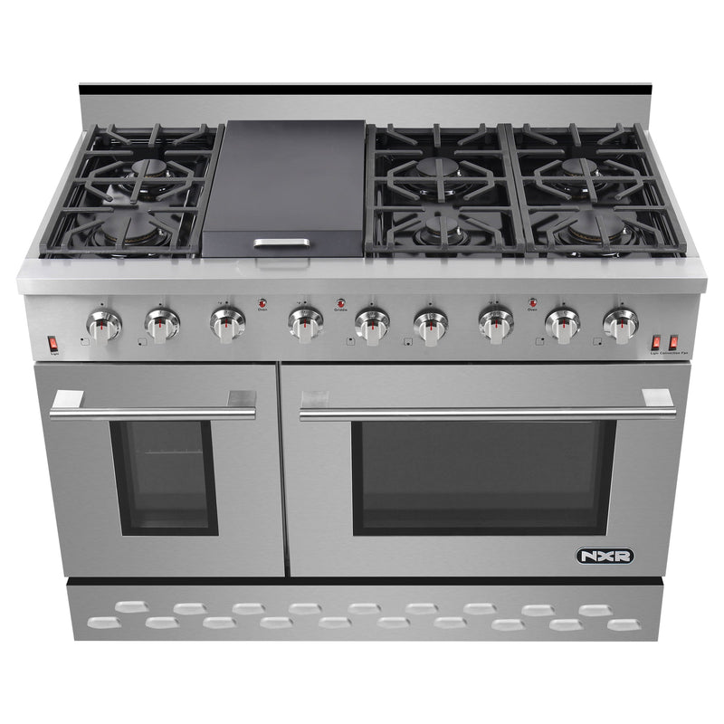 NXR 48" Gas Range & Under Cabinet Hood Bundle in Stainless Steel (SC4811RHBD)