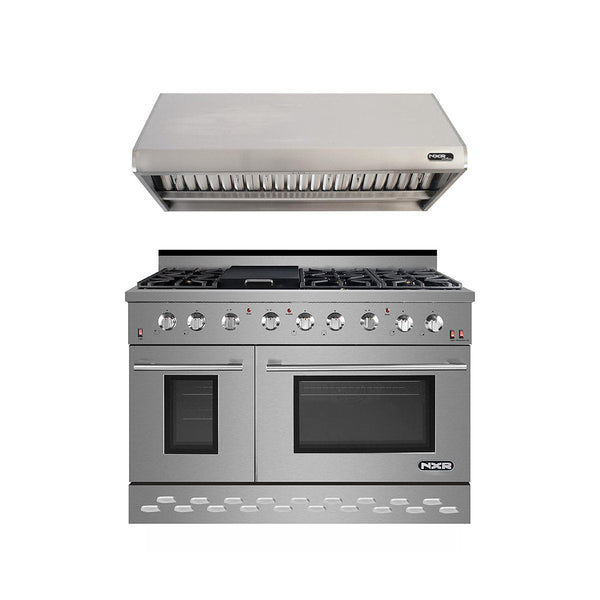 NXR 48" Gas Range & Under Cabinet Hood Bundle in Stainless Steel (SC4811RHBD)