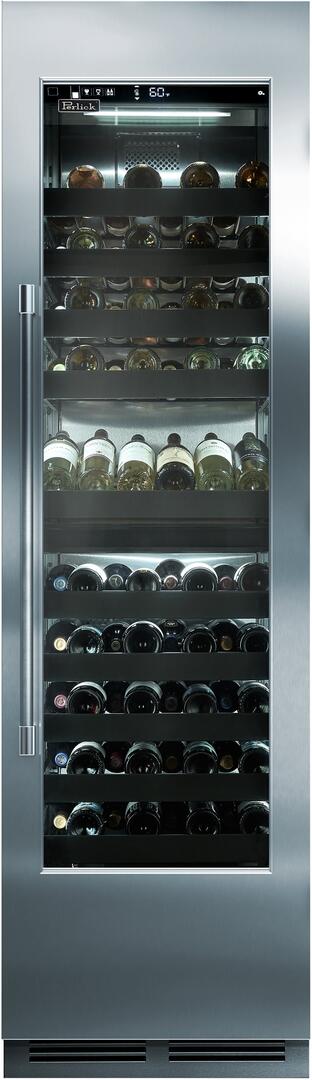 Perlick 24" Built-In Dual Zone Wine Cooler Set with Door Panel in Stainless Steel with Glass Door, Toe Kick, and Pro Handle