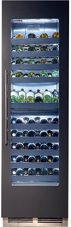 Perlick 24" Built-In Dual Zone Wine Cooler Set with Door Panel in Stainless Steel with Glass Door, Toe Kick, and Pro Handle