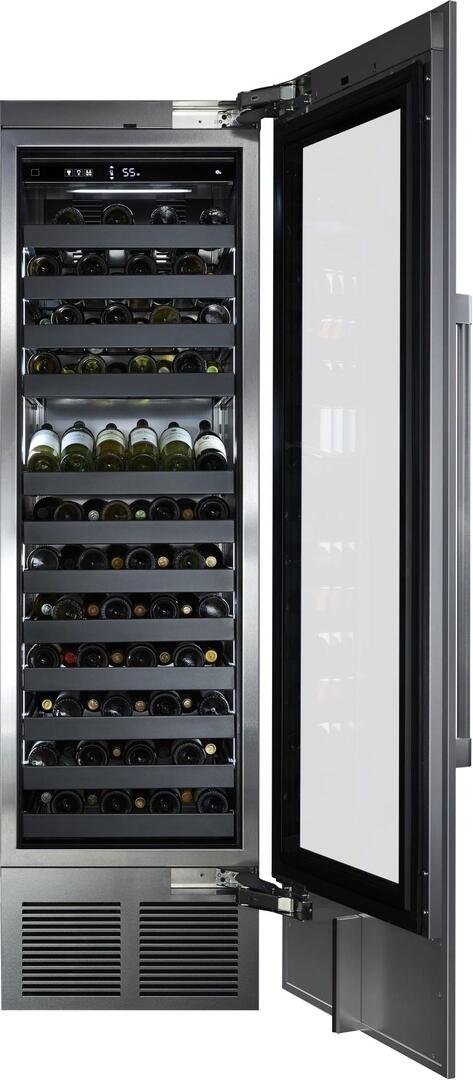 Perlick 24" Built-In Single Zone Wine Cooler with 94 Bottle Capacity, Panel Ready, with Glass Window Opening, Star-K Certification (CR24W-1-4L & CR24W-1-4R)