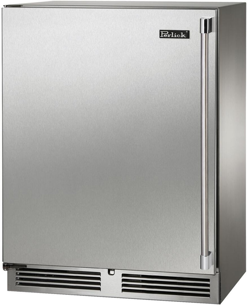 Perlick Signature Series 24" Built-In Counter Depth Compact Refrigerator with 3.1 cu. ft. Capacity in Stainless Steel (HH24RS-4-1L & HH24RS-4-1R)