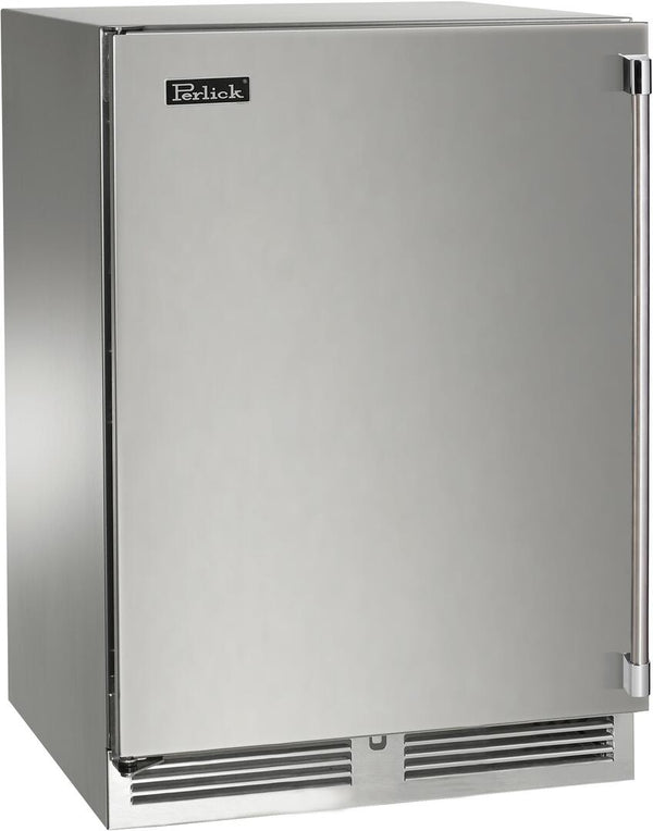 Perlick Signature Series 24" Built-In Counter Depth Compact Refrigerator with 5.2 cu. ft. Capacity in Stainless Steel (HP24RS-4-1L & HP24RS-4-1R)