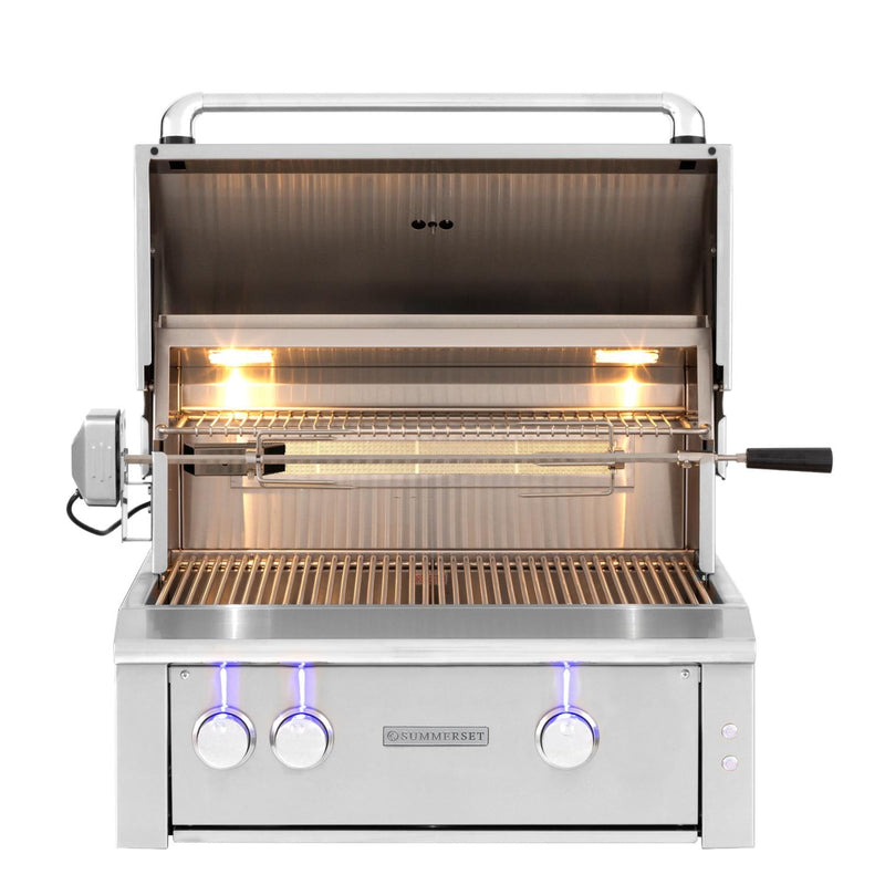 Summerset 30" Alturi 2-Burner Built-In Natural Gas Grill with Rotisserie in Stainless Steel (ALT30T-NG)