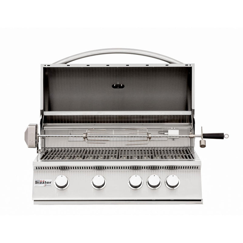 Summerset 32" Sizzler 4-Burner Built-In Natural Gas Grill with Rear Infrared Burner in Stainless Steel (SIZ32-NG)