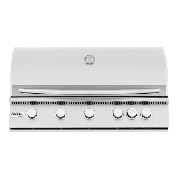 Summerset 40" Sizzler 5-Burner Built-In Natural Gas Grill with Rear Infrared Burner in Stainless Steel (SIZ40-NG)