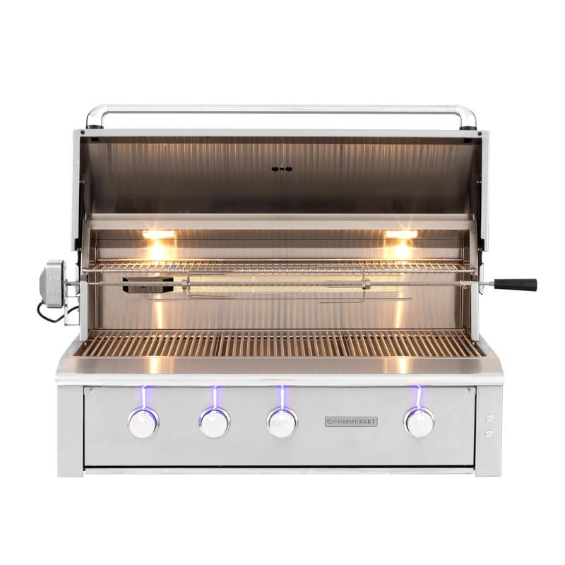 Summerset 42" Alturi 3-Burner Built-In Natural Gas Grill with Rotisserie in Stainless Steel (ALT42T-NG)