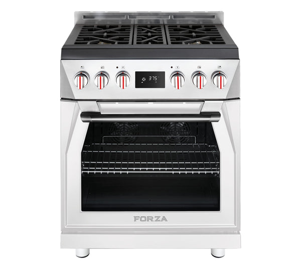 Forza 30-Inch Professional Dual Fuel Range in  Valoroso White (FR304DF-W)