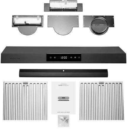 Hauslane 30-Inch Under Cabinet Touch Control Range Hood with Stainless Steel Filters in Black Stainless Steel (UC-PS18BSS-30)