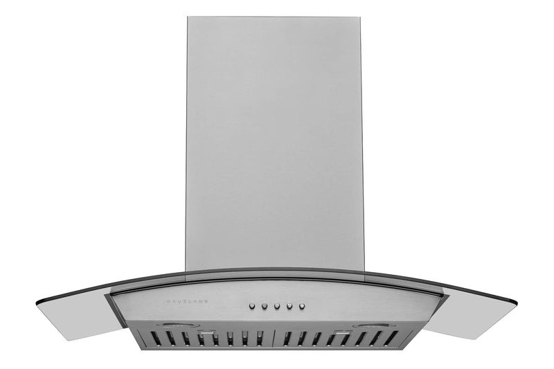 Hauslane 36-Inch Wall Mount Range Hood with Tempered Glass in Stainless Steel (WM-630SS-36)