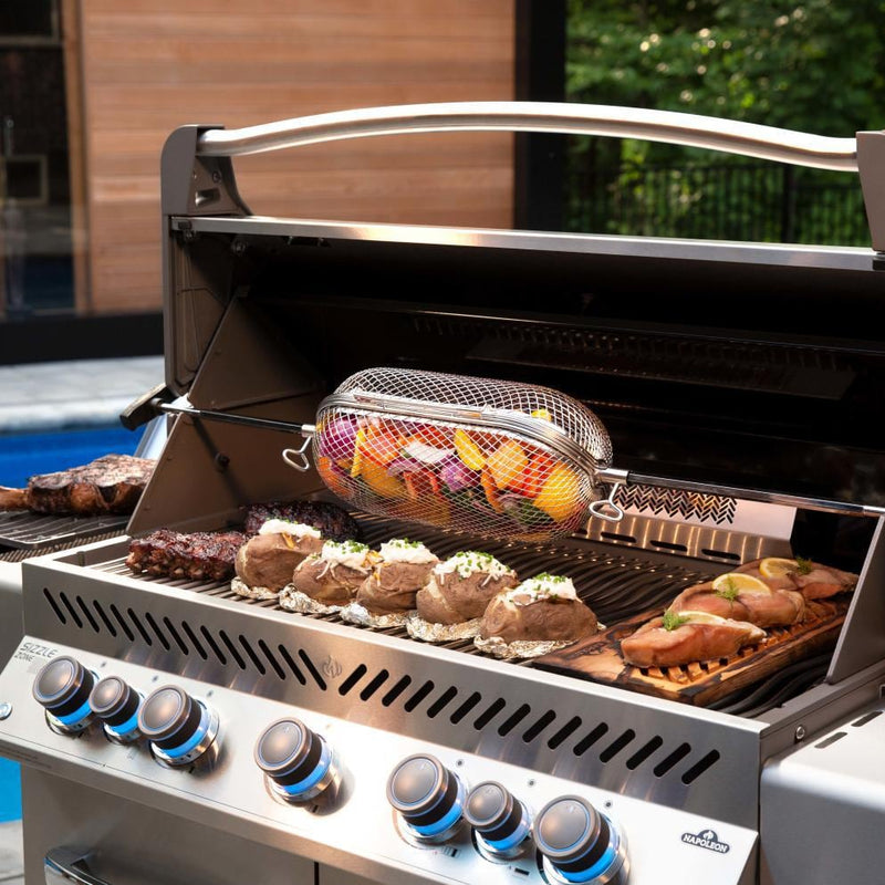 Napoleon 75" Prestige 665 RSIB Natural Gas Grill with Infrared Side and Rear Burners in Stainless Steel (P665RSIBNSS)