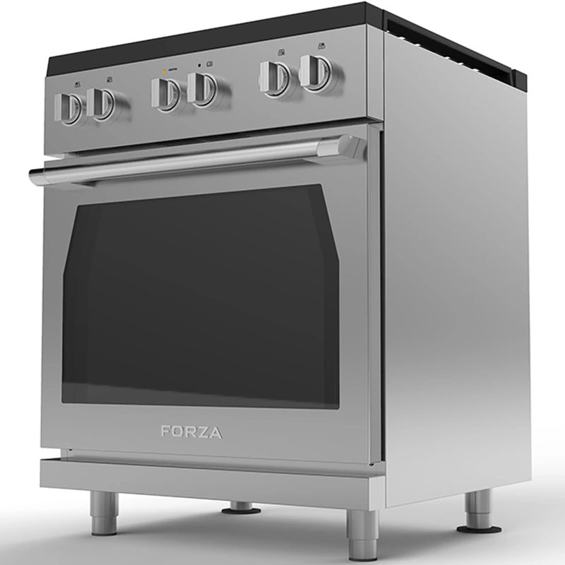 Forza 3-Piece Appliance Package - 30-Inch Gas Range, 18-Inch Pro-Style Under Cabinet Range Hood, & 24-Inch Dishwasher in Stainless Steel