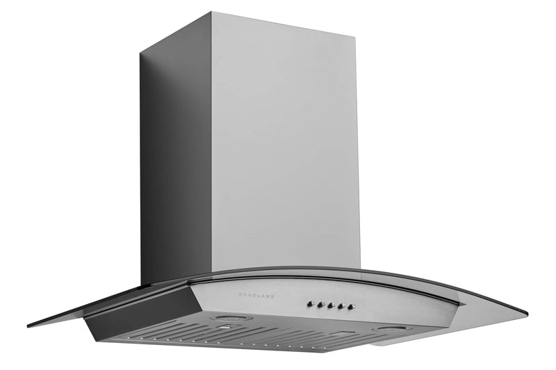 Hauslane 36-Inch Wall Mount Range Hood with Tempered Glass in Stainless Steel (WM-630SS-36)