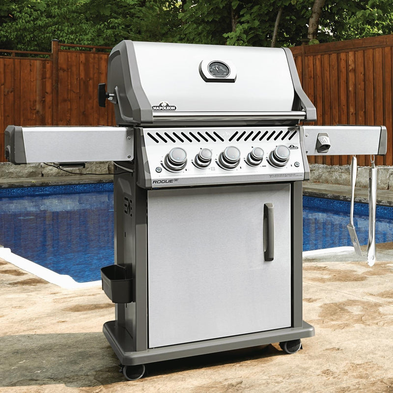 Napoleon 55" Rogue SE 425 RSIB Propane Gas Grill with Infrared Side and Rear Burners in Stainless Steel (RSE425RSIBPSS-1)