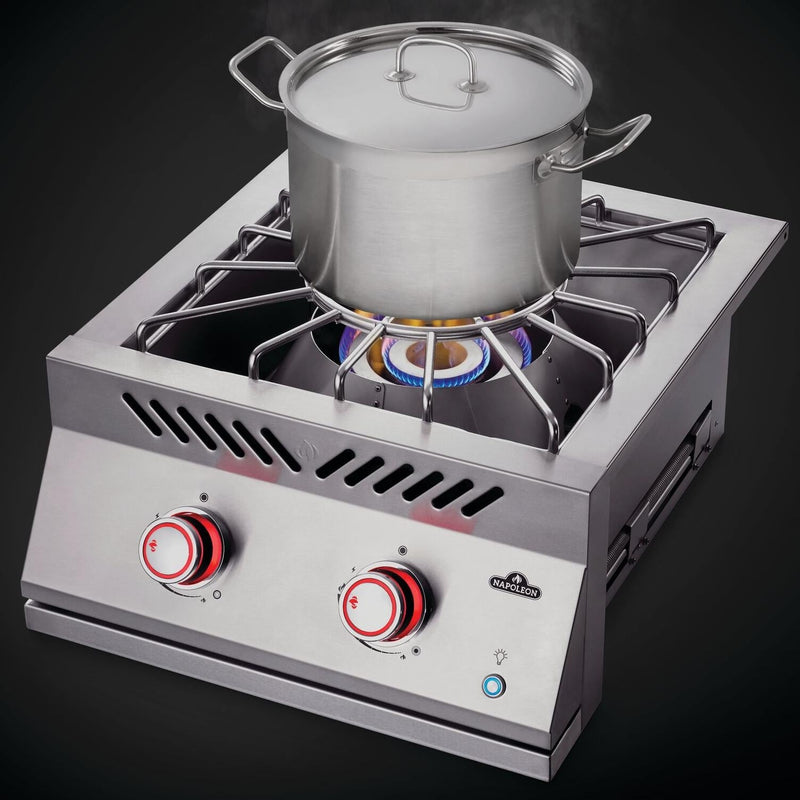 Napoleon 18" 700 Series Built-In Propane Gas Power Burner with Stainless Steel Cover (BIB18PBPSS)