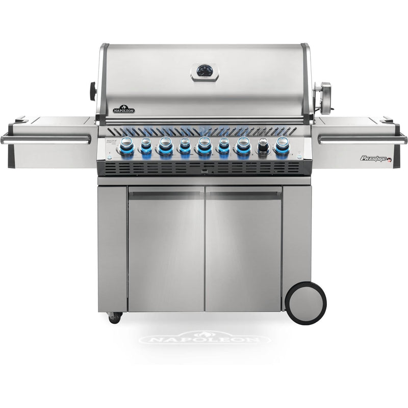 Napoleon 77" Prestige Pro 665 RSIB Natural Gas Grill with Infrared Side and Rear Burners in Stainless Steel (PRO665RSIBNSS-3)