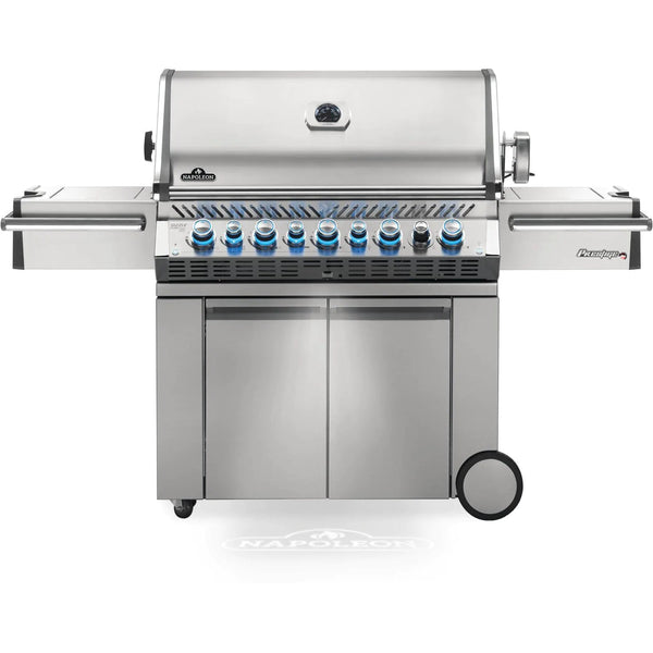 Napoleon 77" Prestige Pro 665 RSIB Propane Gas Grill with Infrared Side and Rear Burners in Stainless Steel (PRO665RSIBPSS-3)