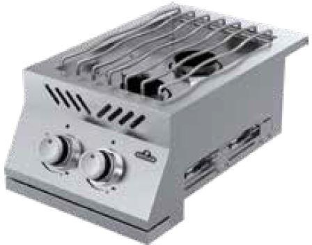 Napoleon 16" 500 Series Built-In Natural Gas Inline Dual Range Top Burner with Stainless Steel Cover (BI12RTNSS)