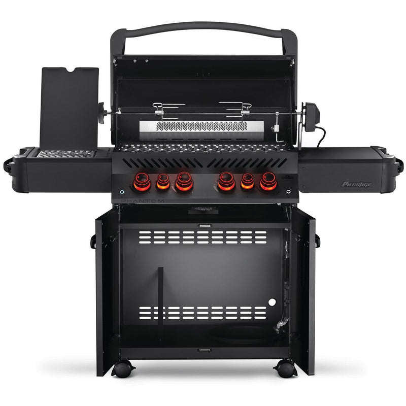 Napoleon 66" Phantom Prestige 500 RSIB Propane Gas Grill with Infrared Side and Rear Burners in Matte Black (P500RSIBPMK-3-PHM)