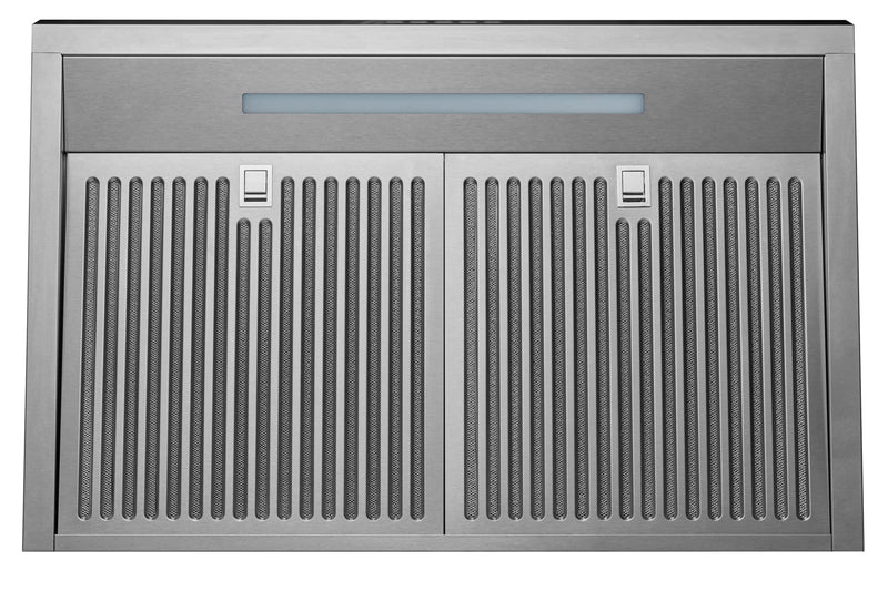 Hauslane 30-Inch Under Cabinet Curved Range Hood with Stainless Steel Filters and Panel LED in Stainless Steel (UC-B018SS-30)